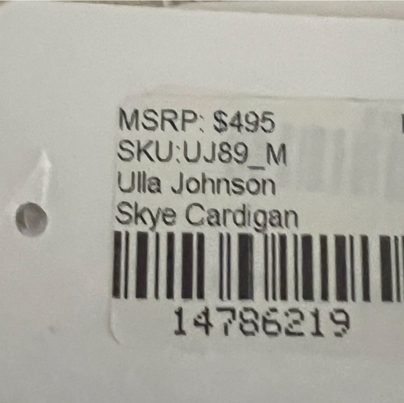 Ulla Johnson Skye Zebra Wool Cardigan. Tag says medium, BUT FITS LIKE AN XXS. - Picture 8 of 9